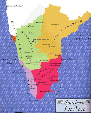 Map Of Southern India